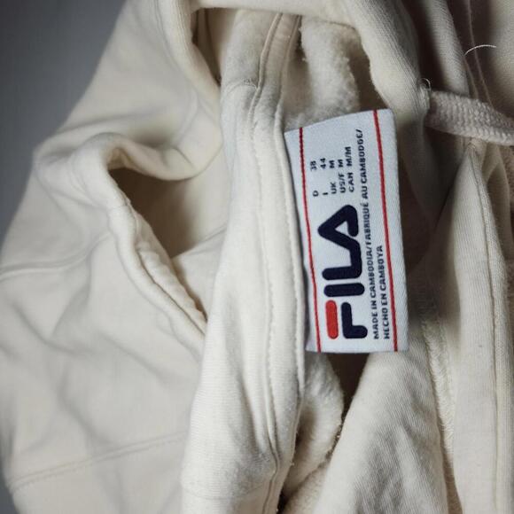 FILA Casual Pullover Hoodie - Cream Size M - Picture 2 of 3